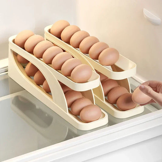 Boîte de rangement d'œufs à défilement automatique